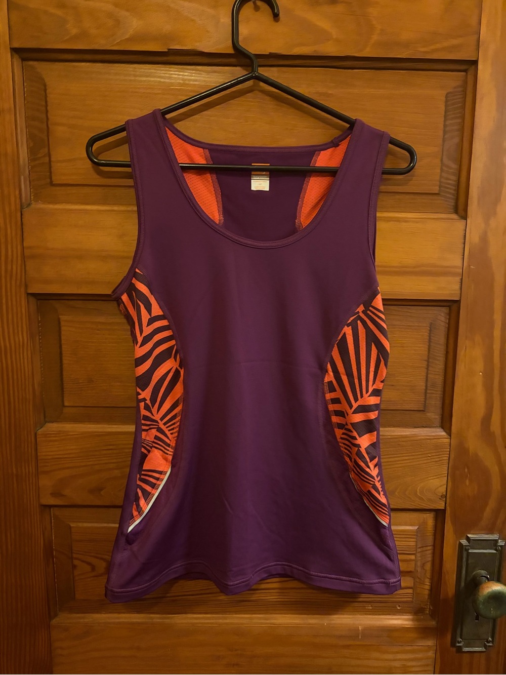 Lululemon Lucy Purple and Orange Patterned Women’s Athletic Tank Top size S